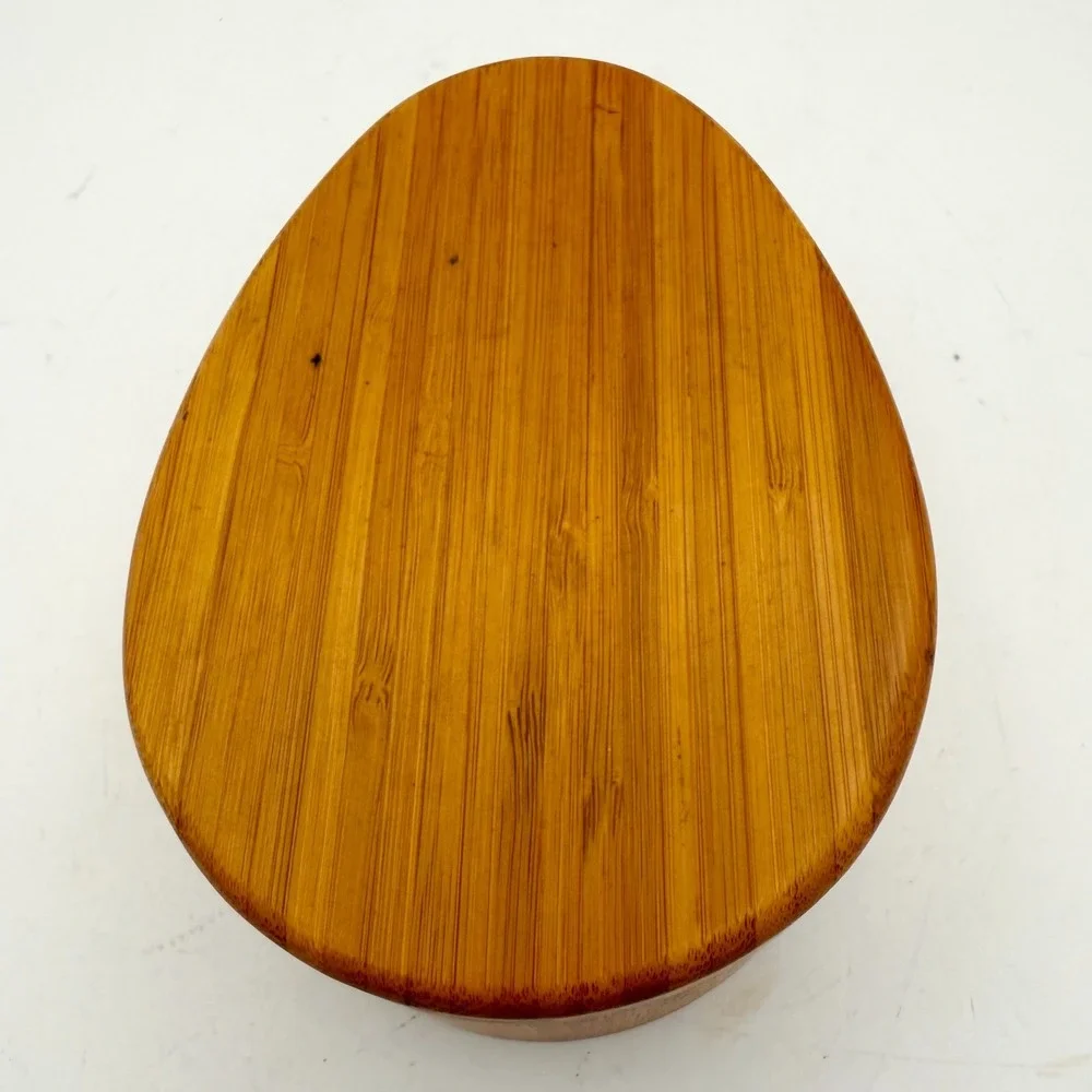 Crate & Barrel Bamboo Salt Keeper with Swivel Lid • 5